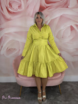 VESTIDO CAROLINA CORTO LIMA - Mi Marciana