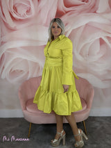 VESTIDO CAROLINA CORTO LIMA - Mi Marciana