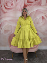 VESTIDO CAROLINA CORTO LIMA - Mi Marciana