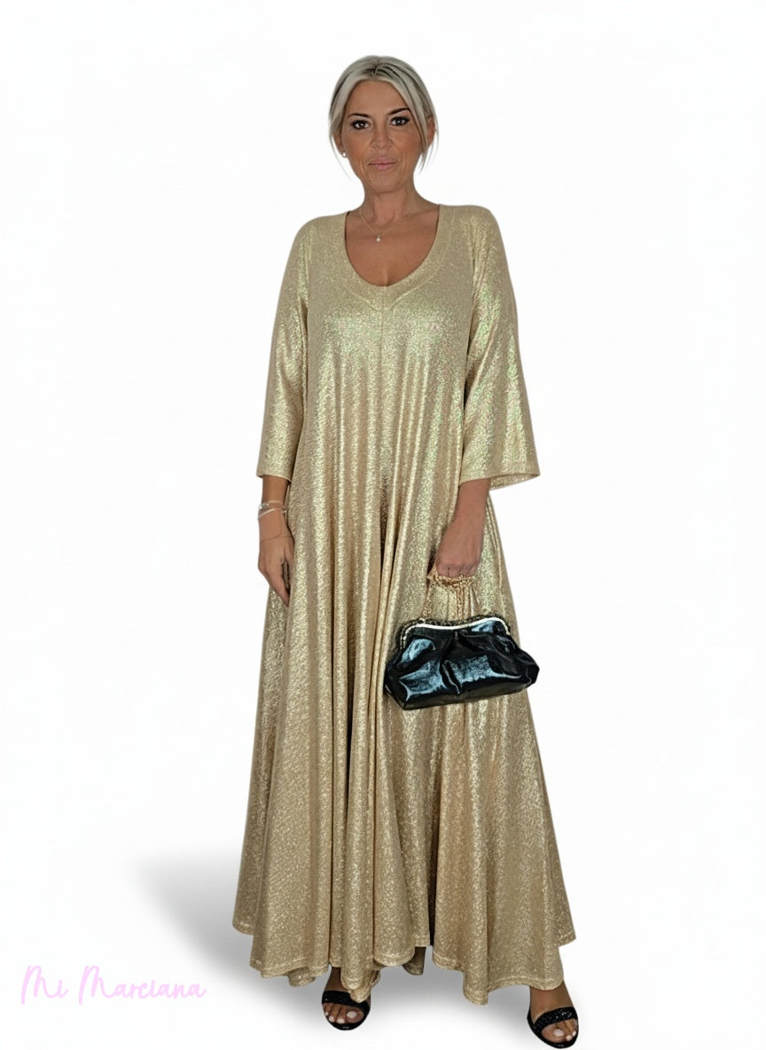 VESTIDO OVERSIZE PICO LUREX