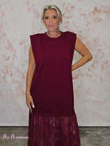 VESTIDO COMBINADO ENCAJE - Mi Marciana