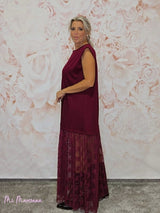 VESTIDO COMBINADO ENCAJE - Mi Marciana