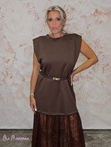 VESTIDO COMBINADO ENCAJE - Mi Marciana