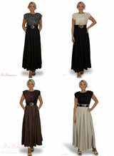 ABITO COMBINATO CON SPALLINE E PAILLETTES