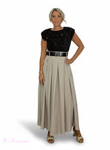 ABITO COMBINATO CON SPALLINE E PAILLETTES