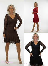 VESTIDO CORTO ENCAJE QUILLAS JOT - Mi Marciana