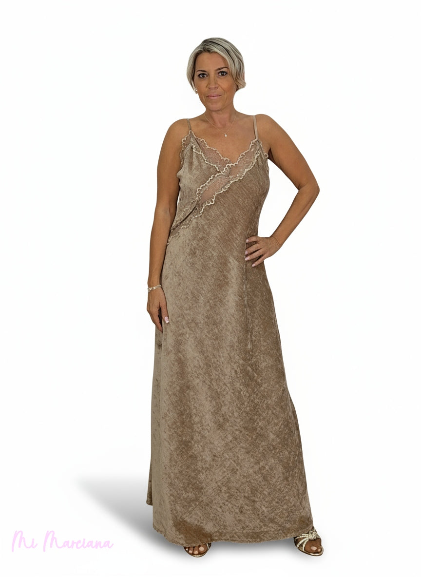 VESTIDO TERCIOPELO LENCERO