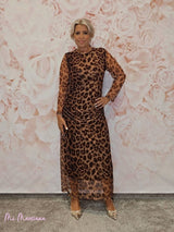 VESTIDO DRAPEADO ANIMAL PRINT JOT - Mi Marciana