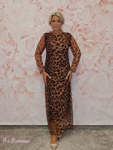 VESTIDO DRAPEADO ANIMAL PRINT JOT - Mi Marciana