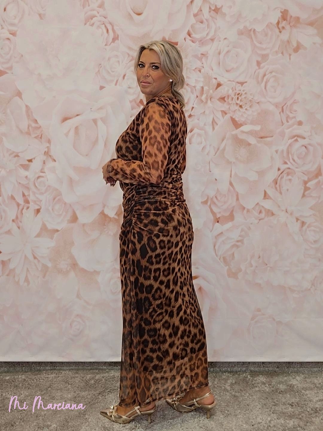 VESTIDO DRAPEADO ANIMAL PRINT JOT - Mi Marciana