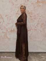 VESTIDO ENCAJE MANGAS VOLANTES - Mi Marciana