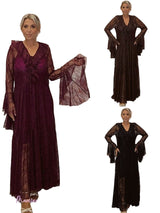 VESTIDO ENCAJE MANGAS VOLANTES - Mi Marciana