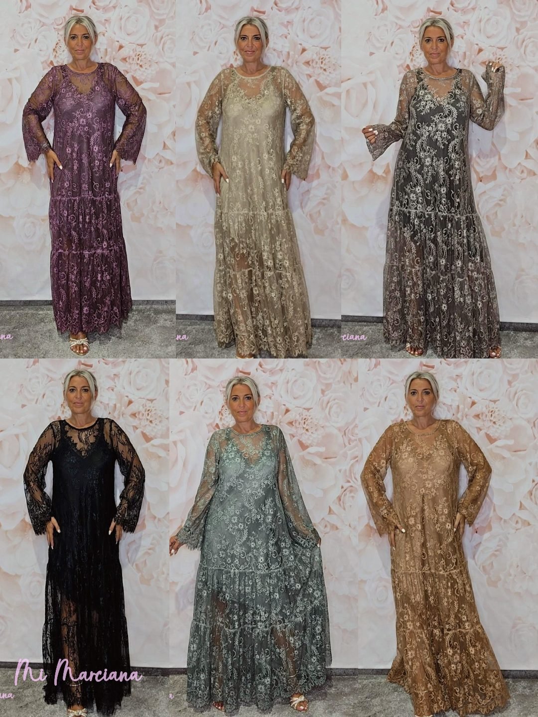 VESTIDO ENCAJE VOLANTE JOT - Mi Marciana