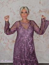 VESTIDO ENCAJE VOLANTE JOT - Mi Marciana