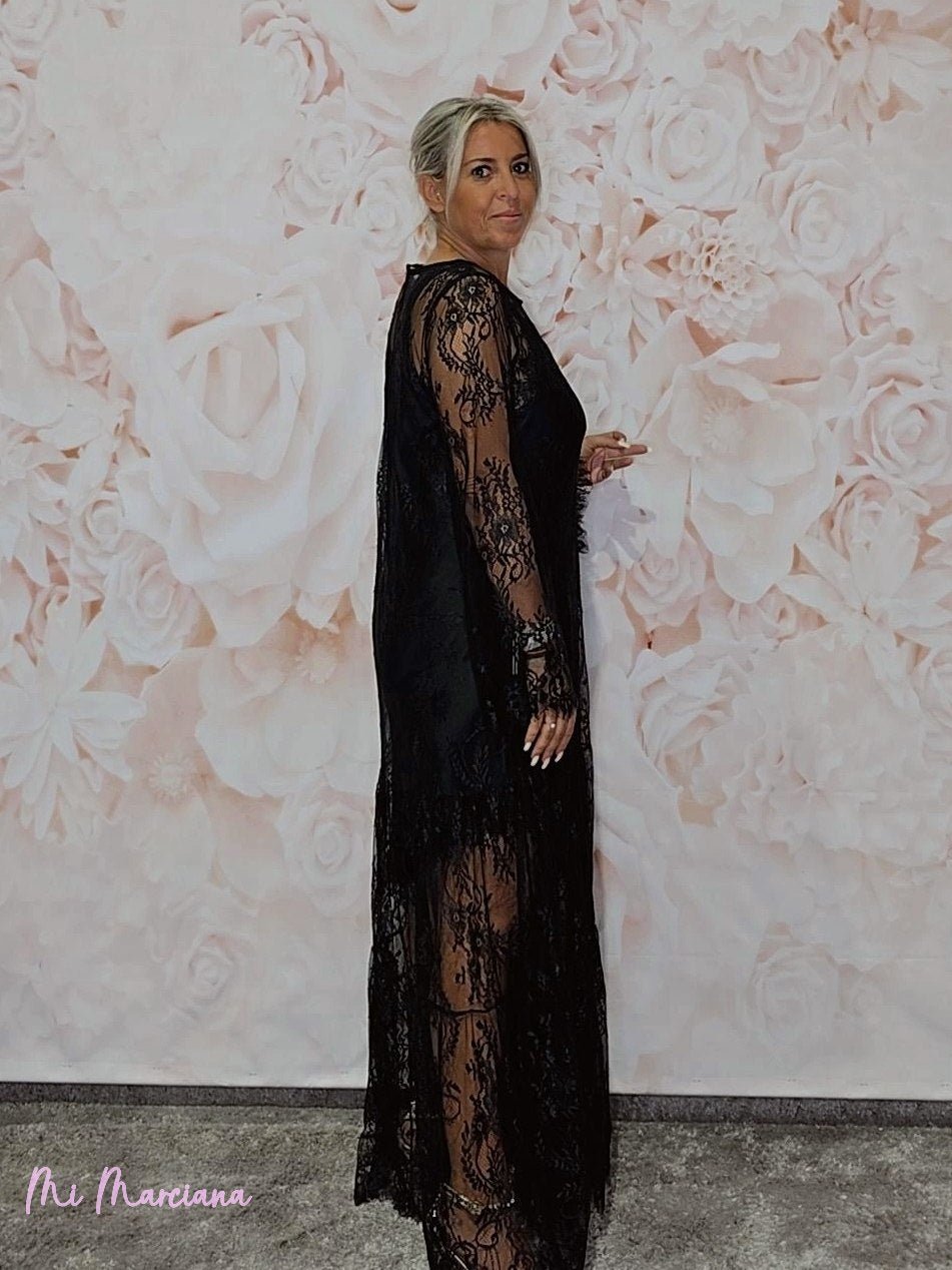 VESTIDO ENCAJE VOLANTE JOT - Mi Marciana