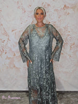 VESTIDO ENCAJE VOLANTE JOT - Mi Marciana