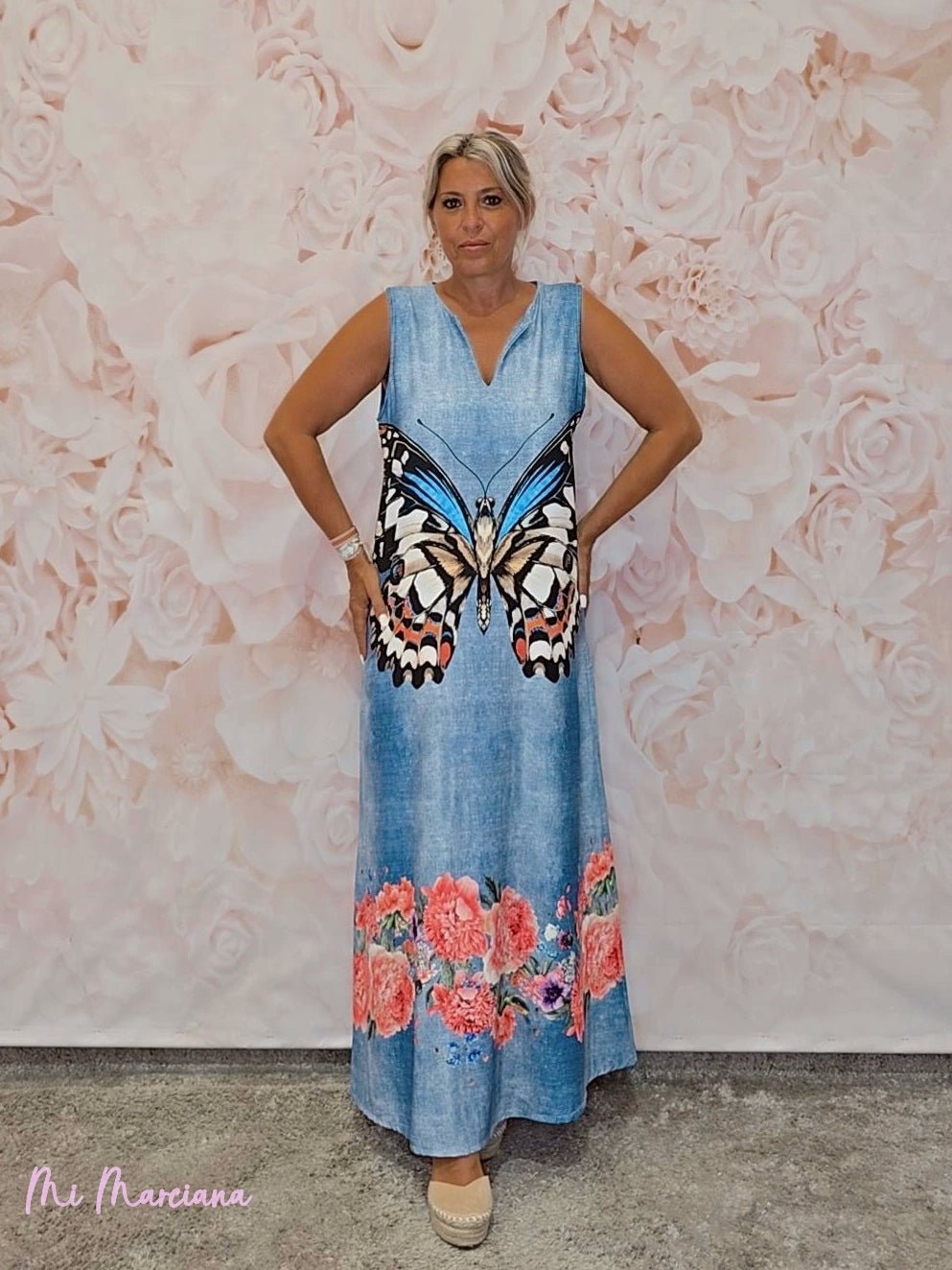 VESTIDO ESTAMPADO MARIPOSA - Mi Marciana