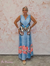 VESTIDO ESTAMPADO MARIPOSA - Mi Marciana