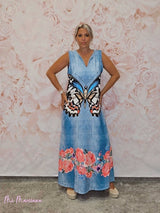 VESTIDO ESTAMPADO MARIPOSA - Mi Marciana