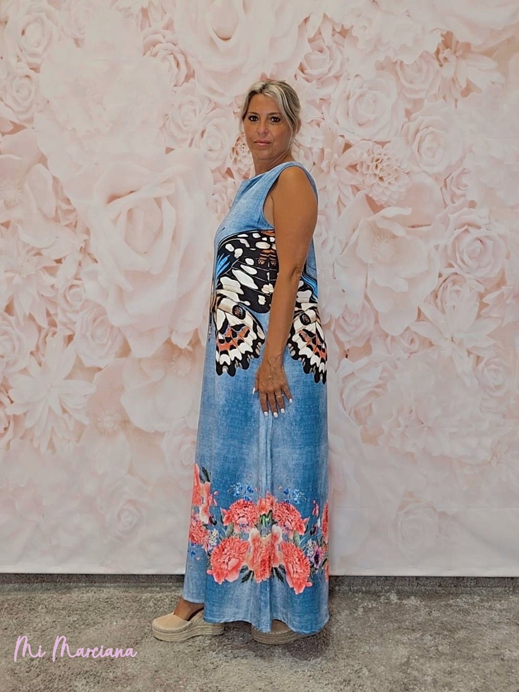 VESTIDO ESTAMPADO MARIPOSA - Mi Marciana