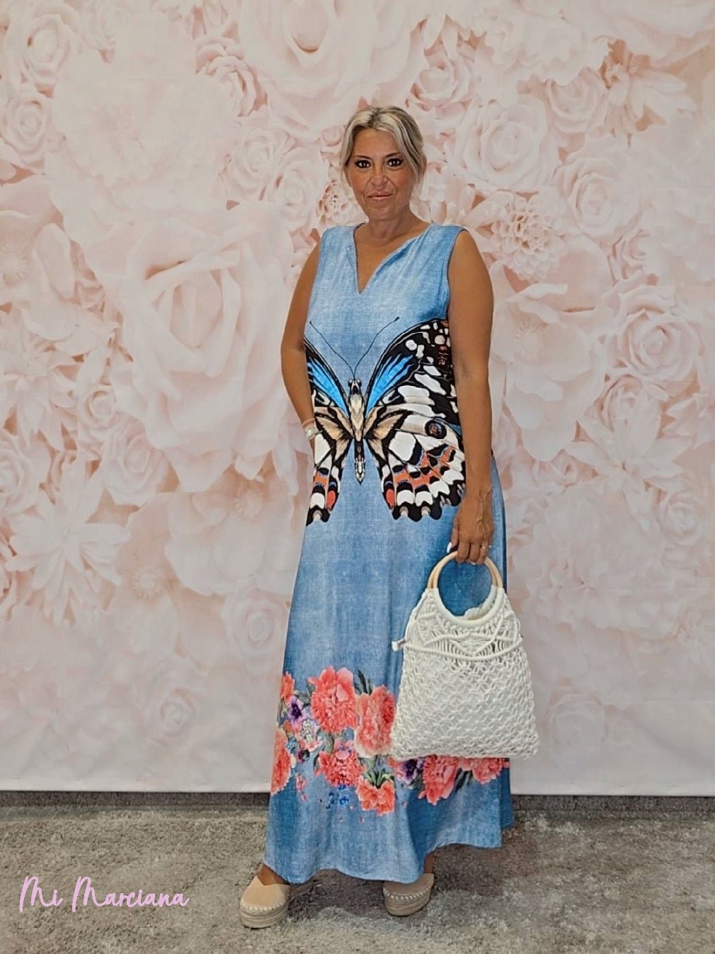 VESTIDO ESTAMPADO MARIPOSA - Mi Marciana