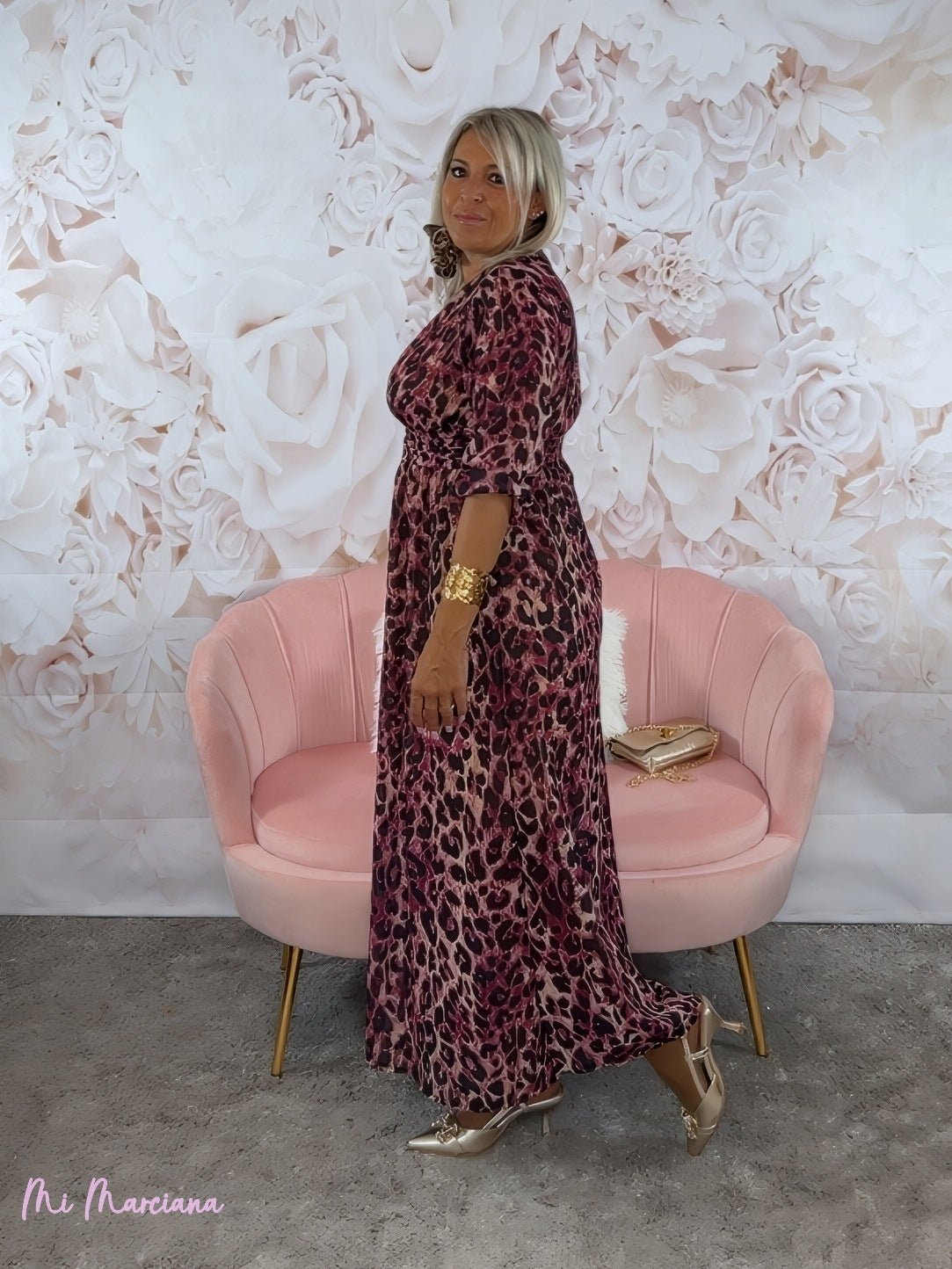 VESTIDO GASA ANIMAL PRINT LEOPARDO - Mi Marciana