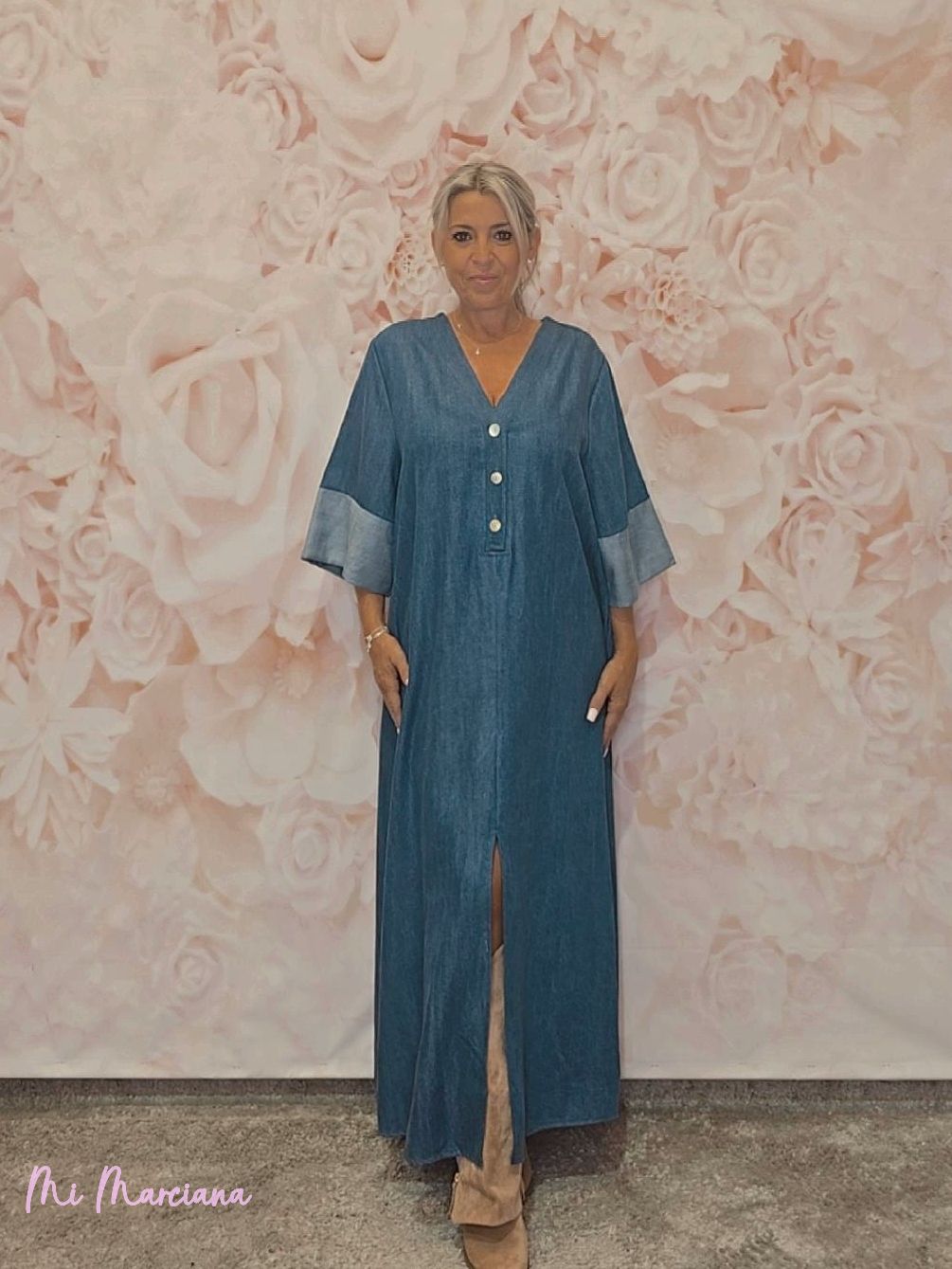 VESTIDO LARGO DENIM JOT - Mi Marciana