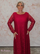 VESTIDO LARGO ENCAJE JOT - Mi Marciana