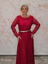 VESTIDO LARGO ENCAJE JOT - Mi Marciana