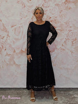 VESTIDO LARGO ENCAJE JOT - Mi Marciana