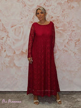 VESTIDO LARGO ENCAJE JOT - Mi Marciana