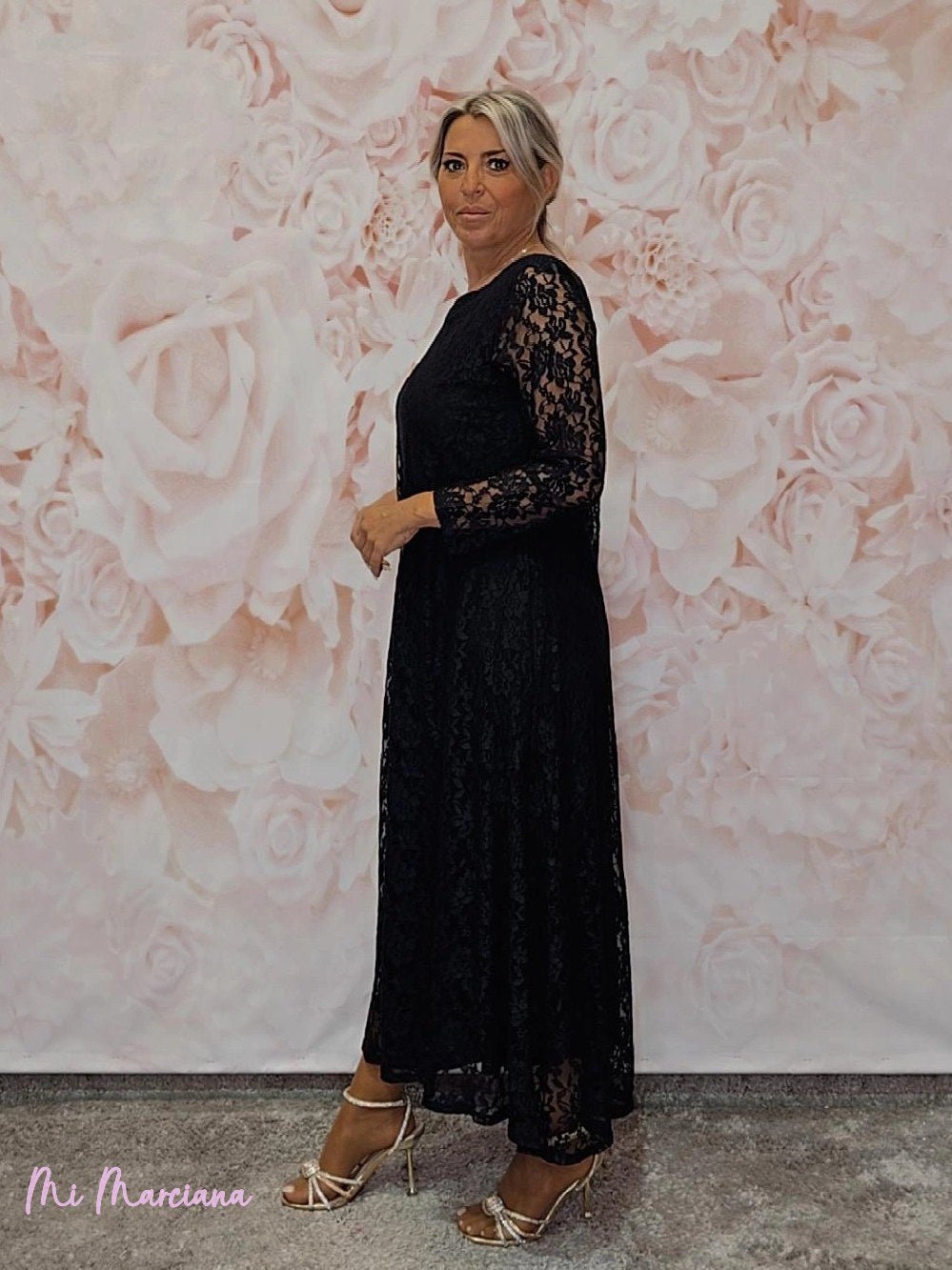 VESTIDO LARGO ENCAJE JOT - Mi Marciana