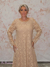 VESTIDO LARGO ENCAJE JOT - Mi Marciana