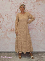 VESTIDO LARGO ENCAJE JOT - Mi Marciana