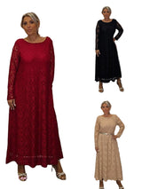 VESTIDO LARGO ENCAJE JOT - Mi Marciana