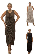 VESTIDO LARGO FRUNCIDO JOT - Mi Marciana