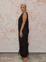 VESTIDO LARGO FRUNCIDO JOT - Mi Marciana