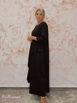 VESTIDO LARGO PUNTO ROMA CAPAS JOT - Mi Marciana