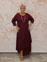 VESTIDO LARGO PUNTO ROMA CAPAS JOT - Mi Marciana