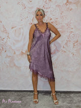 VESTIDO LENCERO CORTO ASIMÉTRICO JOT - Mi Marciana