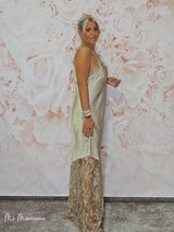 VESTIDO LENCERO LARGO ENCAJE JOT - Mi Marciana