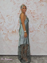 VESTIDO LENCERO LARGO ENCAJE JOT - Mi Marciana