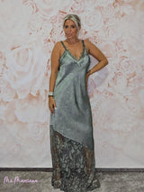 VESTIDO LENCERO LARGO ENCAJE JOT - Mi Marciana