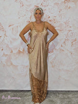 VESTIDO LENCERO LARGO ENCAJE JOT - Mi Marciana