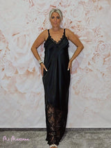 VESTIDO LENCERO LARGO ENCAJE JOT - Mi Marciana