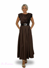 ABITO COMBINATO CON SPALLINE E PAILLETTES