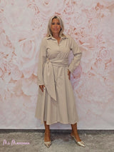 VESTIDO PARIS BEIGE - Mi Marciana