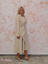 VESTIDO PARIS BEIGE - Mi Marciana