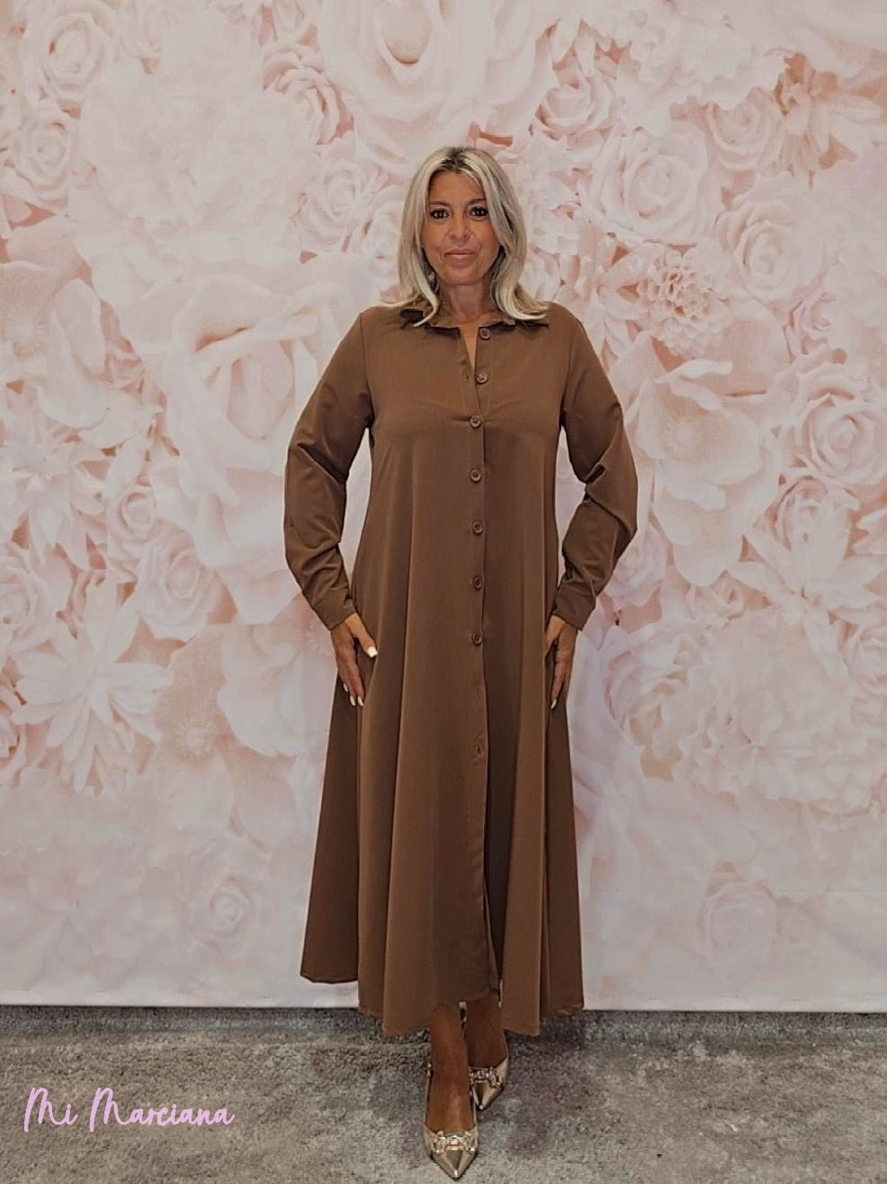 VESTIDO PARIS MARRÓN - Mi Marciana