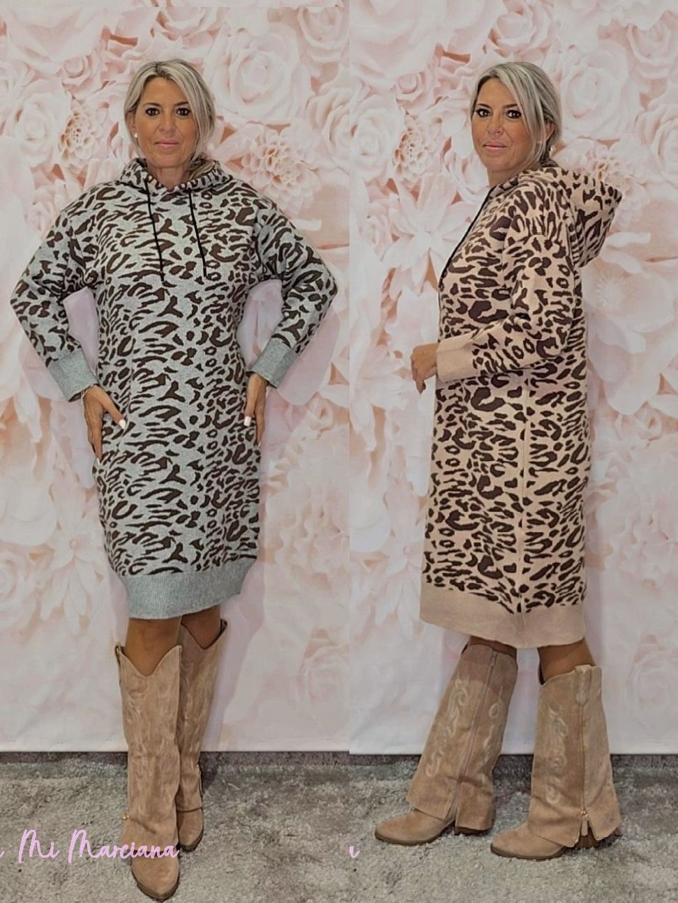 VESTIDO PUNTO ANIMAL PRINT JOT - Mi Marciana